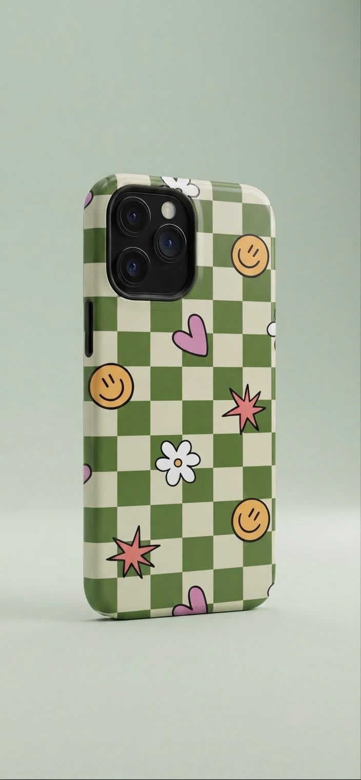 Retro Matcha Checkerboard