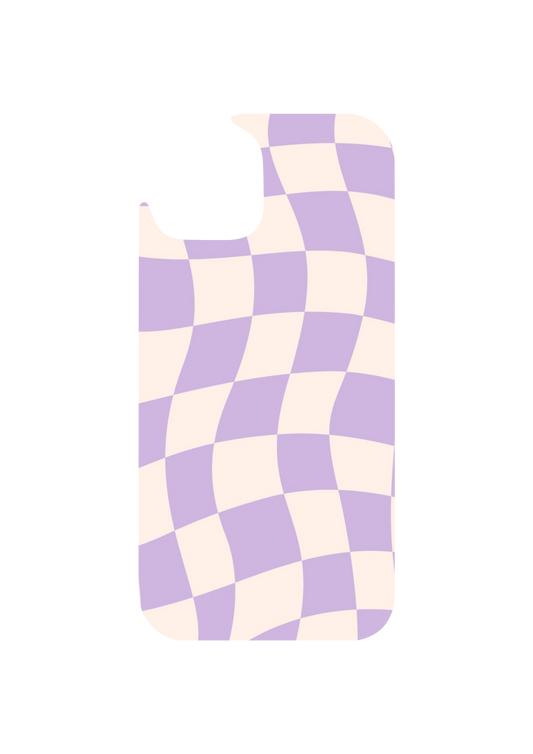 Checkered Lavender&LightOrange