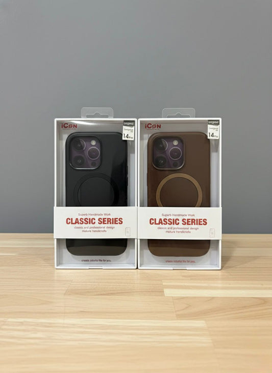 Icon Classic Series (PU Leather case with magsafe) - iphone 14 pro
