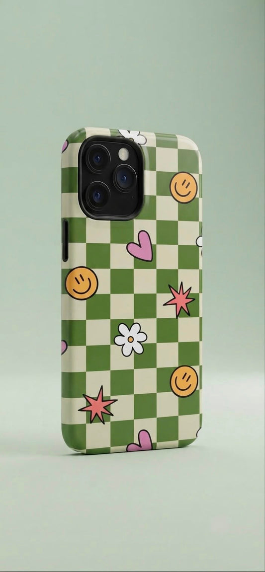 Retro Matcha Checkerboard